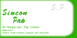 simeon pap business card